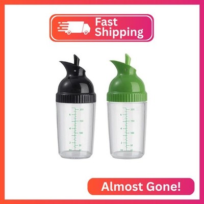 Salad Dressing Shaker Container, Homemade Salad Dressing Bottle Mixer Measure,Dr