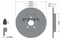 2X Bremsscheibe Hinterachse FüR Toyota Lexus Urban Cruiser CT