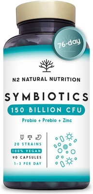 Probiotics 150 Billion CFU, 20 Multi Strains with Prebiotic, Inulin & Zinc. High