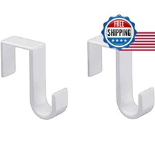 1st Choice Over The Door Hooks White Plastic 2 Pack