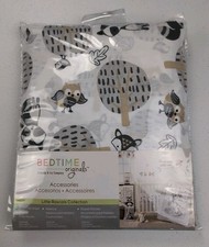 Bedtime Originals Woodland Friends Fox Owl Raccoon Fitted Crib Sheet White New