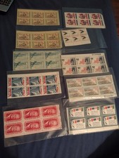 Group of 10 All different Plate blocks of US stamps 1950-60 era. Lot 10