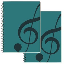 Blank Sheet Music Composition Notebook 2 Packs, Manuscript Staff Paper Notebo...
