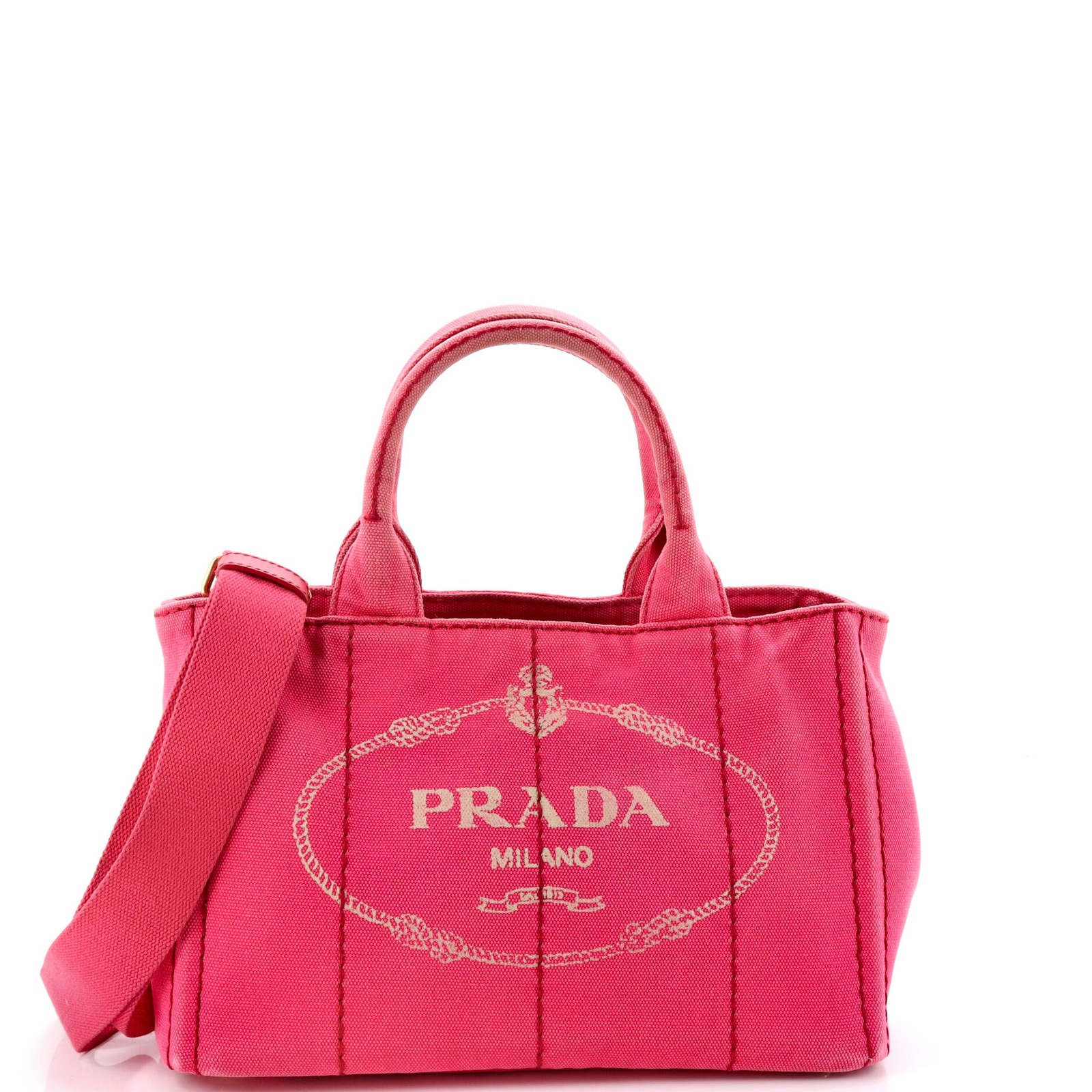 Prada Canapa Convertible Tote Canvas Mini