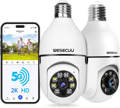 Light Bulb Security Camera -5G& 2.4Ghz Wifi 2K Security Cameras Wireless Outdoor