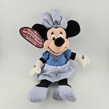 Disney Store Minnie Mouse January Garnet Birthstone Necklace 10" Bean Bag Plush