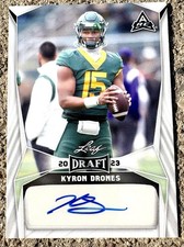 KYRON Drones SIGNED 2023 Leaf Auto Card GREEN BAY PACKERS Baylor