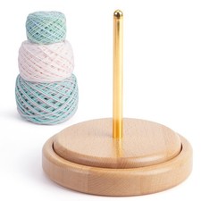 Wooden Yarn Holder for Knitting and Crocheting, Easy Install and Operate Yarn...