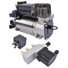 Air Suspension Compressor Pump + Valve Control Block Set For Mercedes W211 03-11