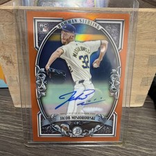2026 Bowman Sterling Jacob Misiorowski Auto Orange Refractor 22/25 Rc Brewers