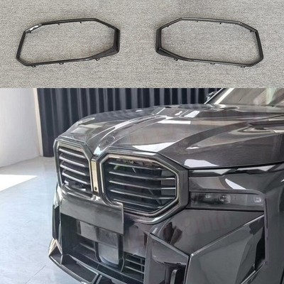 For BMW XM G09 2023-2026 Carbon Fiber Front Grille Grill Outer Frame Replace 2PC