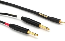 Mogami Gold 3.5 2 TS 06 Accessory Cable - 3.5mm TRS Male to Dual 1/4" TS Male