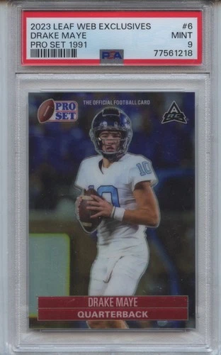 2023 Leaf Metal Pro Set P91-6 DRAKE MAYE PSA 9 RC 1st Card Tarheels Rare /303