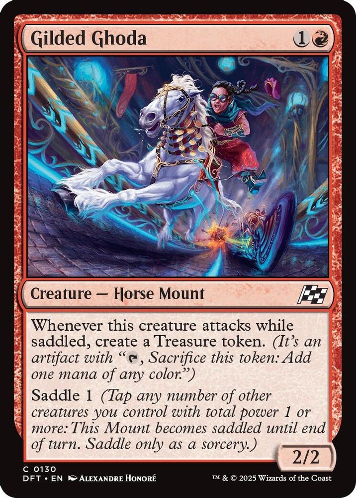 2025 Magic: The Gathering: Aetherdrift - Gilded Ghoda (#130, Common, Near Mint)