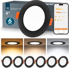 DUSKTEC Smart LED Downlights Ceiling Black 10W, APP Dimmable, Alexa Spot (2D)