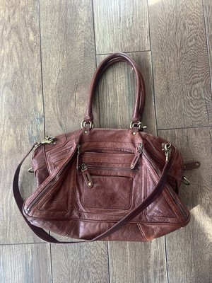 Vintage Rebecca Minkoff Deep Brown Leather Tote  Shoulder Bag Style Grunge Edgy