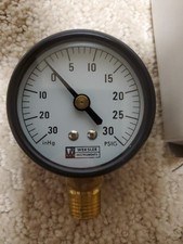 WEKSLER UA20J4l PRESSURE GAUGE 0-30 inHg 0-30 PSIG 1/4" NPT