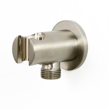 Hand Held Shower Holder with Hose Connector for System Brushed Nickel