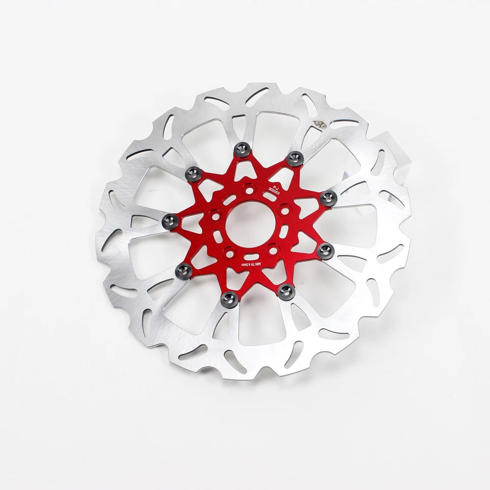 Red 14" Front Brake Rotor for Harley 2014-Later XL Forty Eight 15-Later Softail Foto 3 de 4