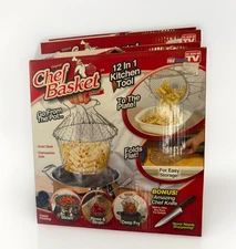 (Pack of 2)  12-in-1 Chef Basket The Ultimate Multi-Use Kitchen Tool