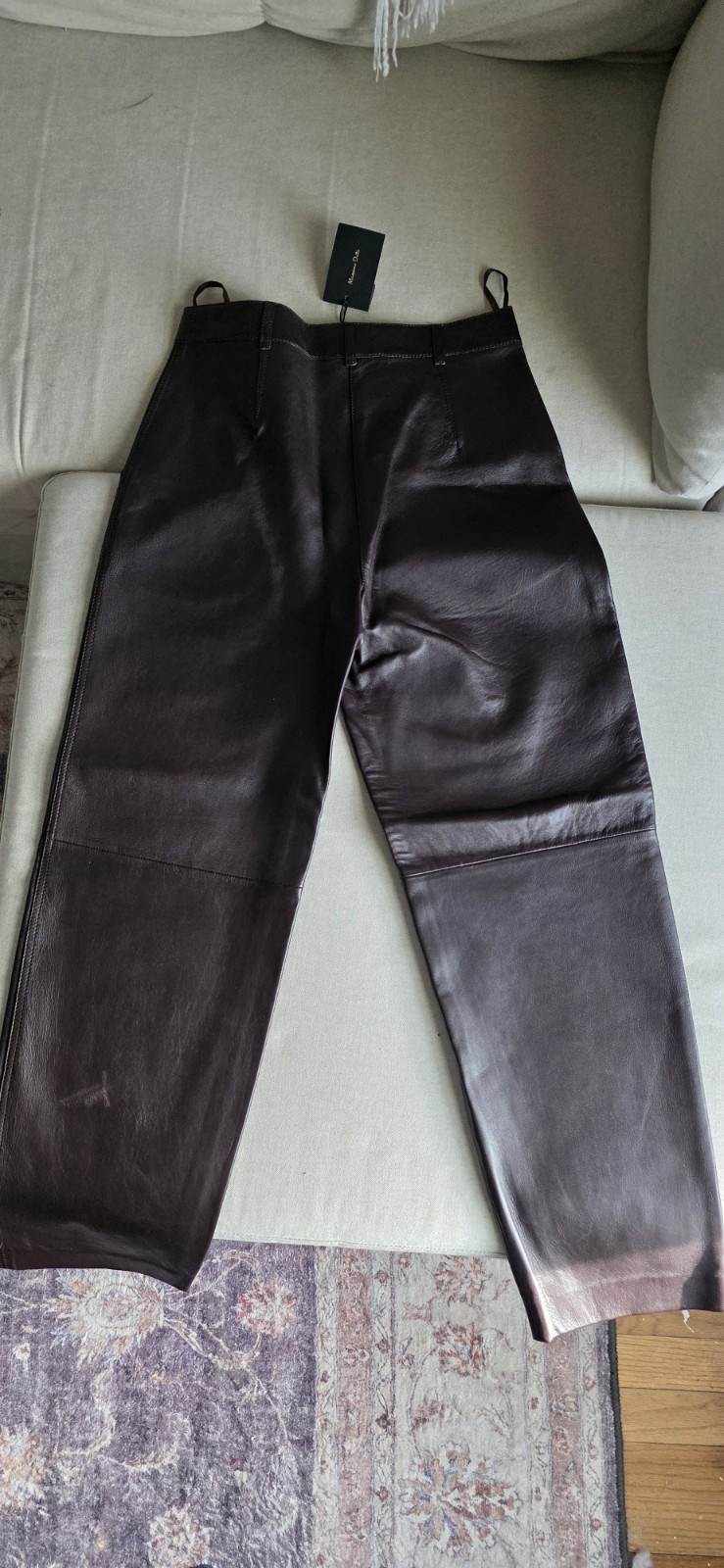 Massimo Dutti women's Leather Pants thumbnail 4