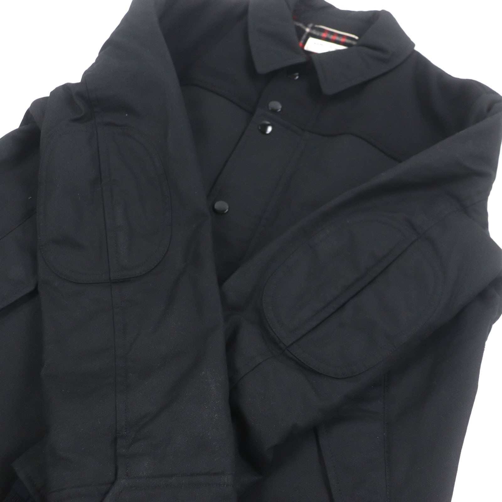 Giacca Saint Laurent Paris 486134 fodera check toppa gomito imbottita doppia zip 44