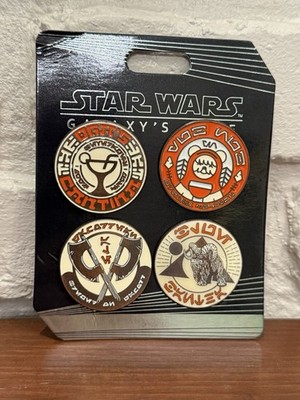 Disney Parks Star Wars Galaxy's Edge Oga's Cantina 4 Pin Set as Shown