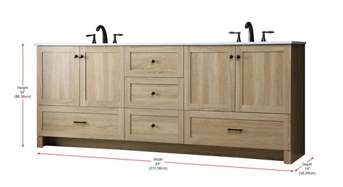 Elegant Lighting VF2884D Soma 84" - Wood - Picture 9 of 12