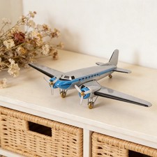 Vintage Blech-Flugzeugmodell F&uuml;r Sammelobjekt Deko Und Fotorequisit 8U1J