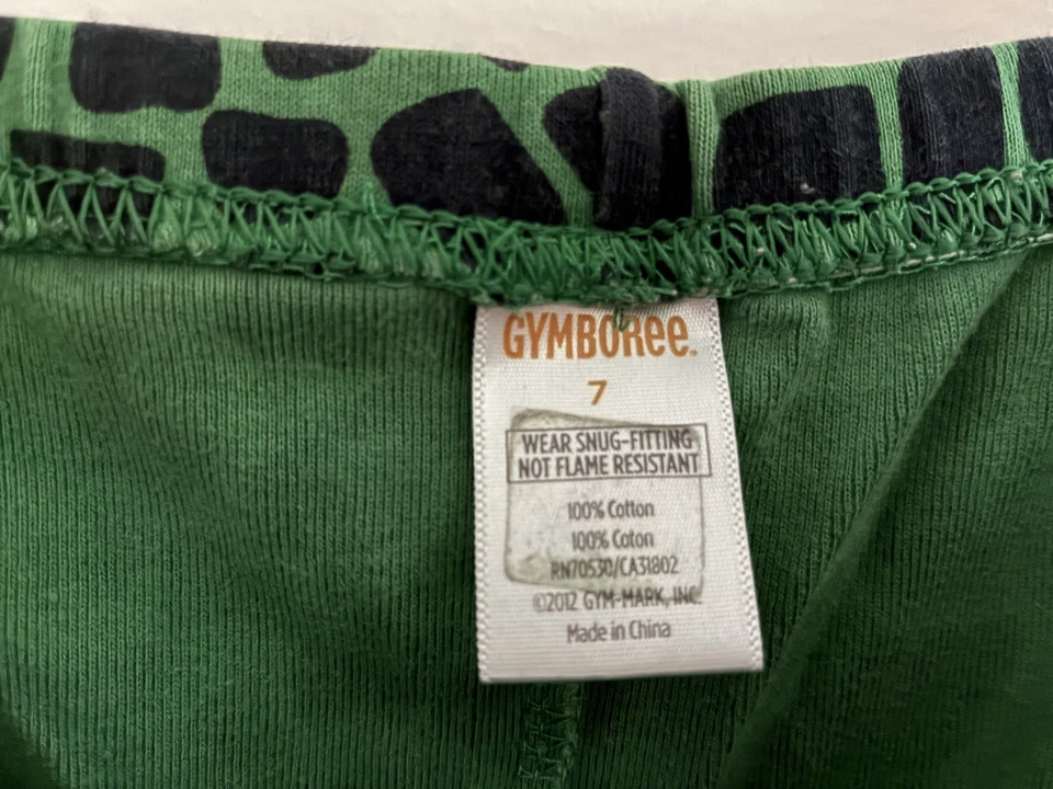 Gymboree Kids мальчиков девочек животных печати 100% хлопок тянуть на PJ брюки только зеленый 7 - Изображение 2 из 4
