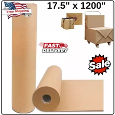 17.5" x 1200'' Brown Kraft Paper 50 lb Basis Thick Roll Packaging Shipping NEW**