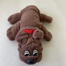 Vintage Pound Puppies Plush Dog Dark Brown Tonka Rumple Skins Short Ears
