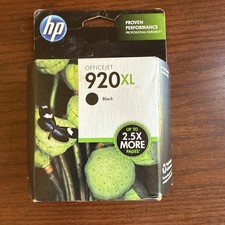 HP 920XL black high yield original ink cartridge CD975AN NEW Expires Nov 2014