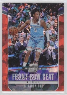 2018 Contenders Optic Front Row Seat Red Cracked Ice Prizm De'Aaron Fox #3 4l3
