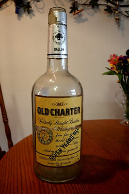 Giant Vintage ''Old Charter'' Distillery 7 Years Old - 1 Gallon Whiskey Bottle 19 