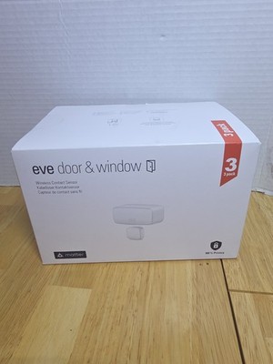 Eve 3-Pack Door & Window Sensor   Smart Home Contact HomeKit Matter NIB -TE1
