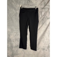 Quince Ultra-Stretch Ponte Straight Leg Pants Black Petite Medium PM Workwear