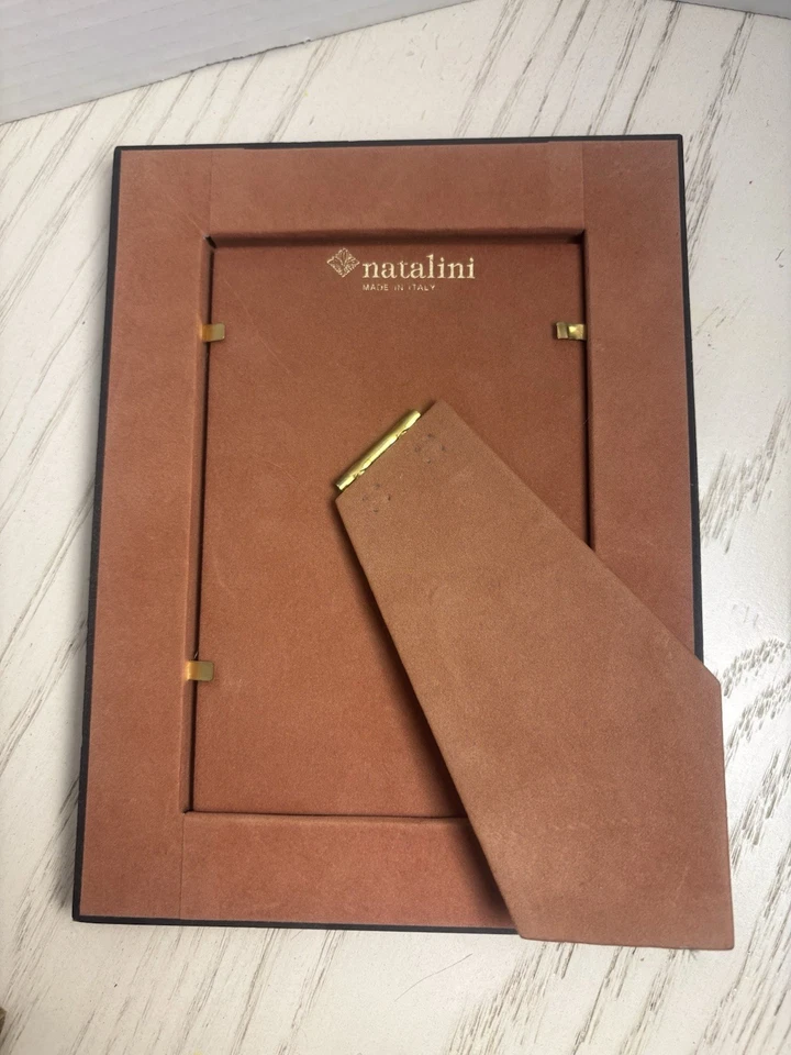 Natalini Wood Inlay Photo Frame 4x6 Black Red Made In Italy Home Decor Picture - Image 4 of 4