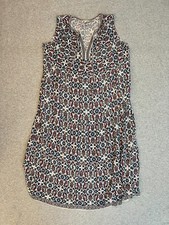 Max Studio London Sleeveless Shift Dress 2X Blue Floral Boho Cottagecore Country