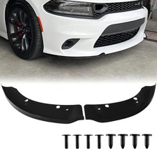 Front Splitter Protector for 2015-2023 Dodge Charger, Replacement Lip Black