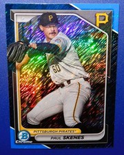2024 Bowman Chrome Prospects Blue Shimmer Refractor *  Paul Skenes Rookie   /150