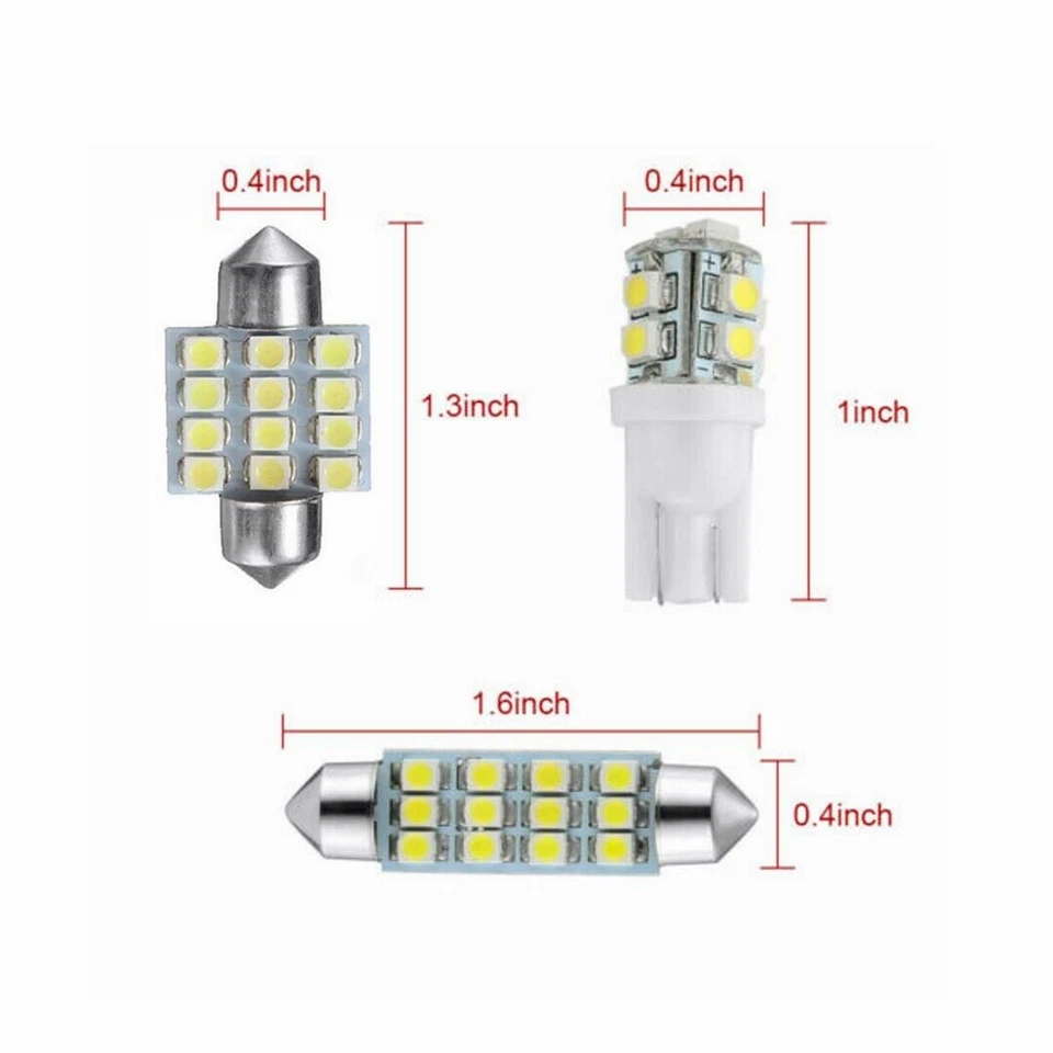 20pcs LED Interior Lights Bulbs Kit For Nissan Car Trunk Dome License Plate Lamp Foto 2 de 4