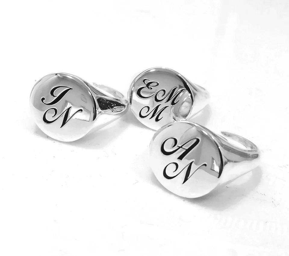 ANELLO DONNA MIGNOLO CHEVALIER SIGILLO PERSONALIZZABILE CON INIZIALE ARGENTO 925 - Immagine 4 di 4