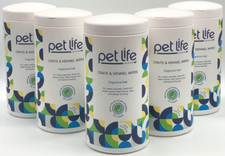 5PK Pet Life Unlimited Crate  Kennel Wipes  75 Wipes Each  FRAGRANCE FREE