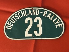 Plaque métal ADAC Deutschland Rallye année 50/60 Concurrent 23