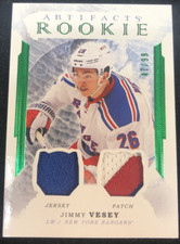 2016-17 Artifacts Rookie Relics Redemptions Emerald Jimmy Vesey Jersey /99