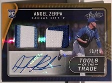 ANGEL ZERPA 2022 Panini Absolute ToTT AUTO DUAL Jersey PATCH Gold #10/10 Royals