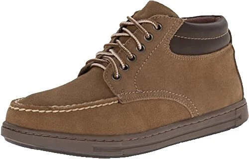 Parte superior de cuero marrón Botas sólido para hombres