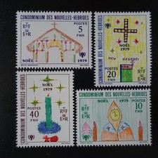 NOUVELLES HÉBRIDES N°567/570 NOËL NEUF ** LUXE MNH