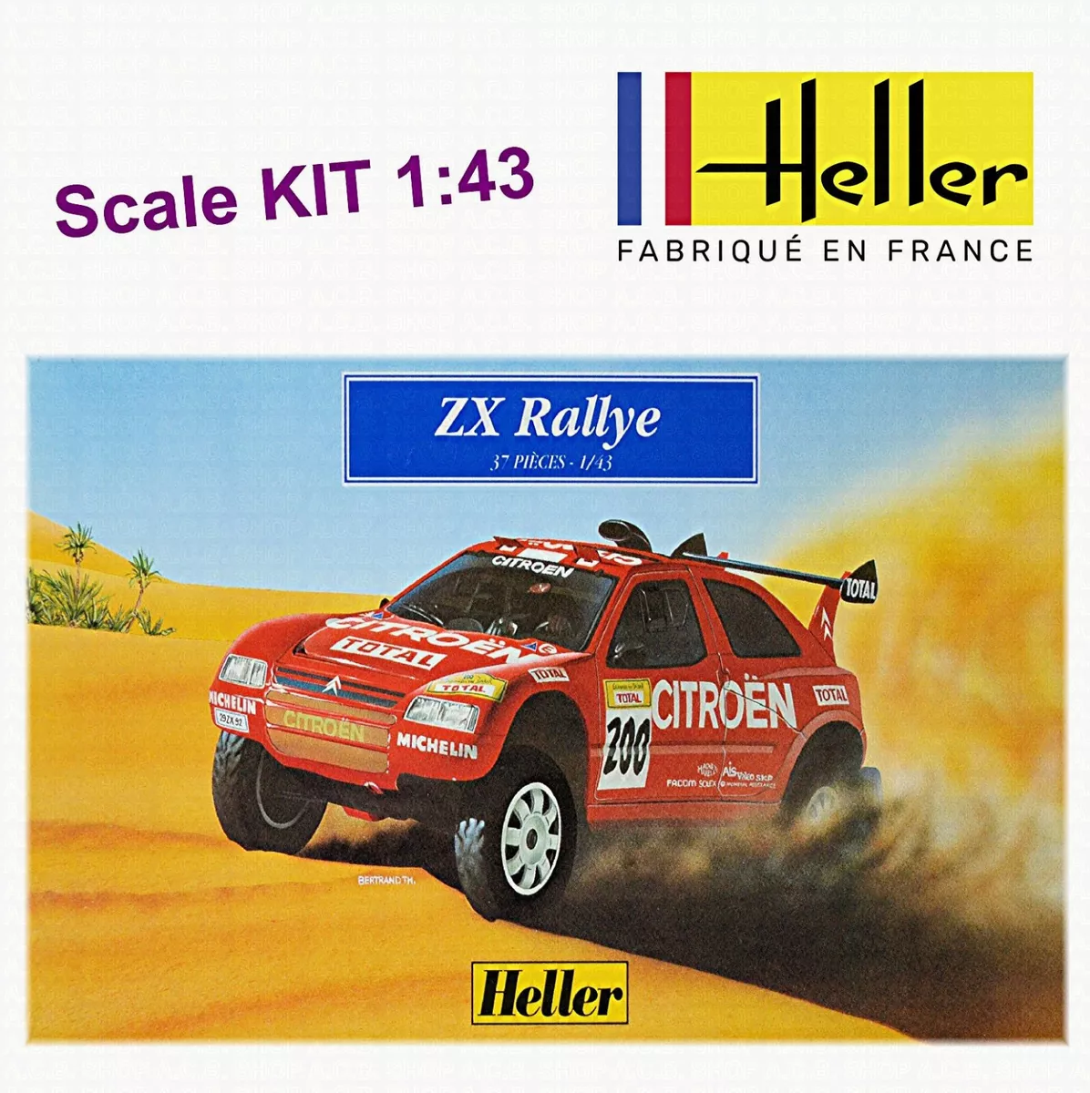 Citroen Zx Rallye Raid #200 Winner Dakar 1995 P.Latique 1:43 Heller Kit
